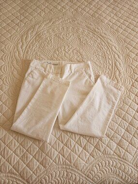 Talbot's White "The Daily Ankle" Cropped Pants - Size 4p